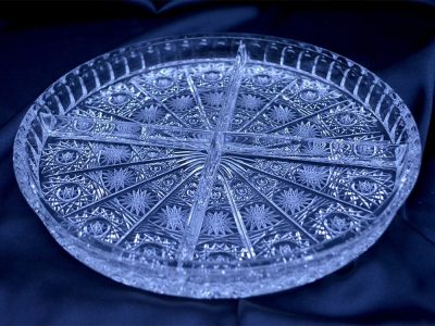 Krištálový brúsený tanier 26 cm