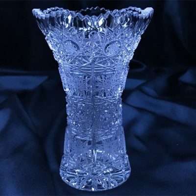 Krištáľová brúsená váza 13 cm