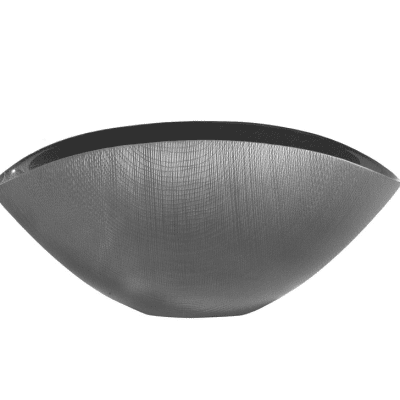 Misa BURA sivá metalická 28x14 cm