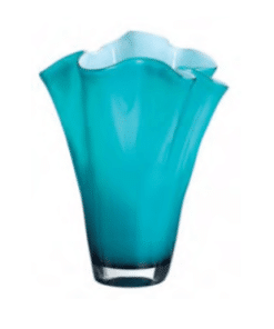 Váza WAIVA opálovo biela svetlo modrá H30 cm