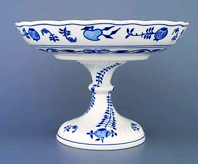 Cibulák – Misa kompótová 26 cm na nohe – originál cibuľový porcelán 1. akosť
