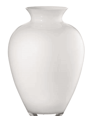 Váza AURORITA opálovo biela H38,5 cm